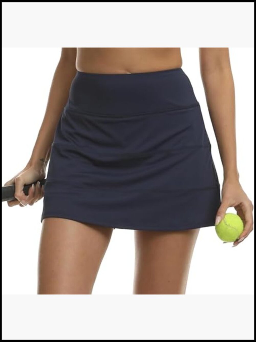 High Waisted Pleated Golf Tennis Skort with Pockets Athletic Running Skirt - Picture 4 of 7